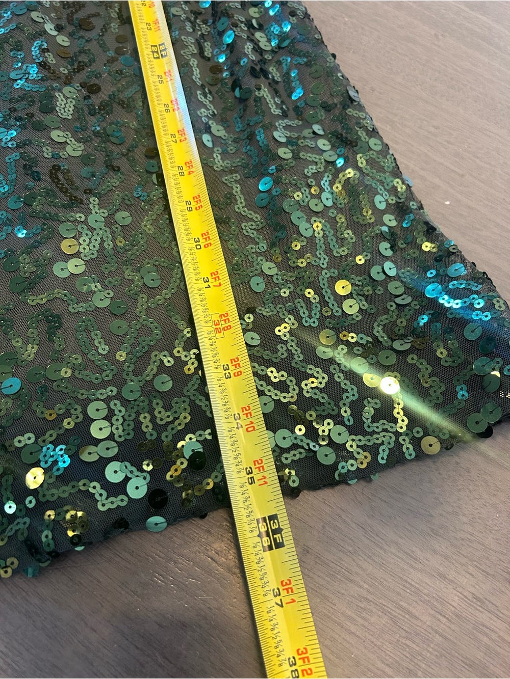 Jessica Simpson Emerald Green Sequin Mini Dress Homecoming Party Dress Size 8 - Picture 6 of 6